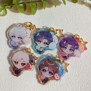 LADS Acrylic Keychains - Starlite Date Love and Deepspace - Caleb Sylus Zayne Xavier Rafayel