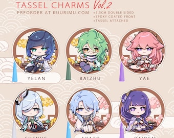 Tassel Acrylic Keychains - Genshin Impact