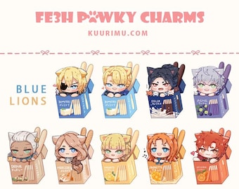 FE3H Pawky Acrylic Keychains - Blue Lions