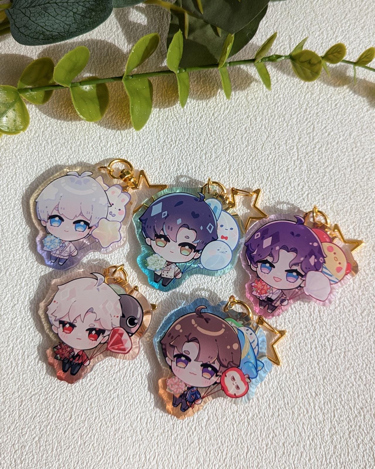LADS Acrylic Keychains - Starlite Date Love and Deepspace - Caleb Sylus Zayne Xavier Rafayel