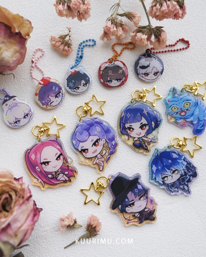 Jinu Keychains KDH Acrylic Keychains - Rumi Jinu Mira Zoey Sussy Derpy Kpop Demon ...