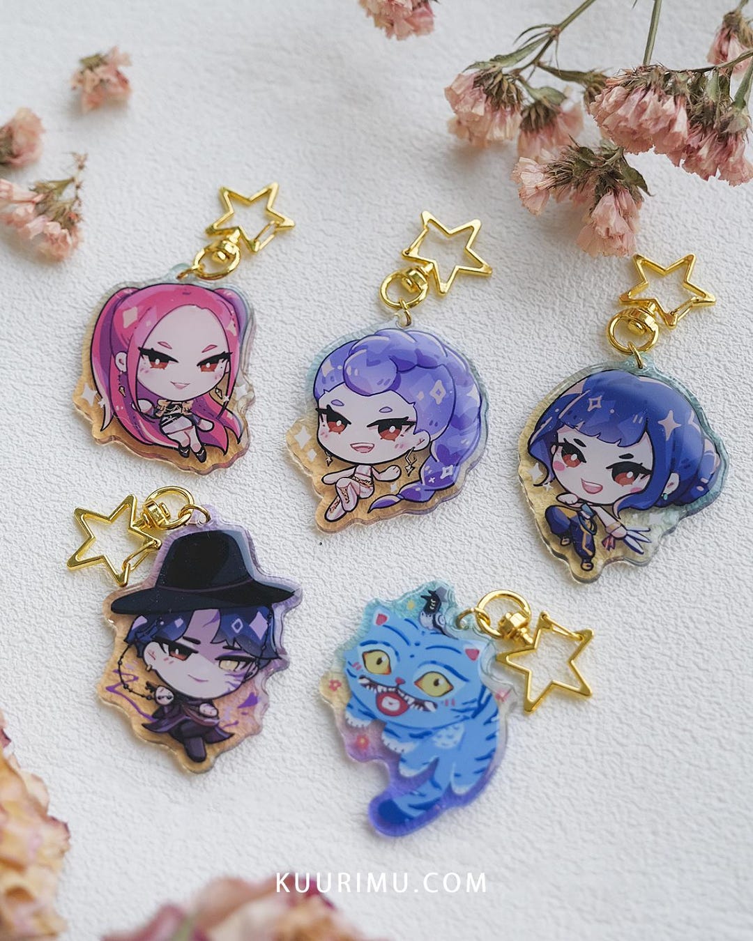 Jinu Keychains KDH Acrylic Keychains - Rumi Jinu Mira Zoey Sussy Derpy Kpop Demon ...