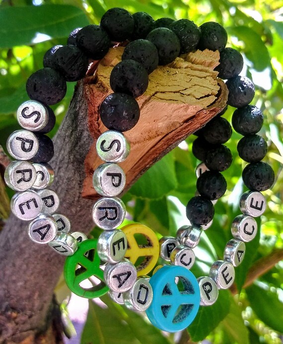 peace bead bracelet