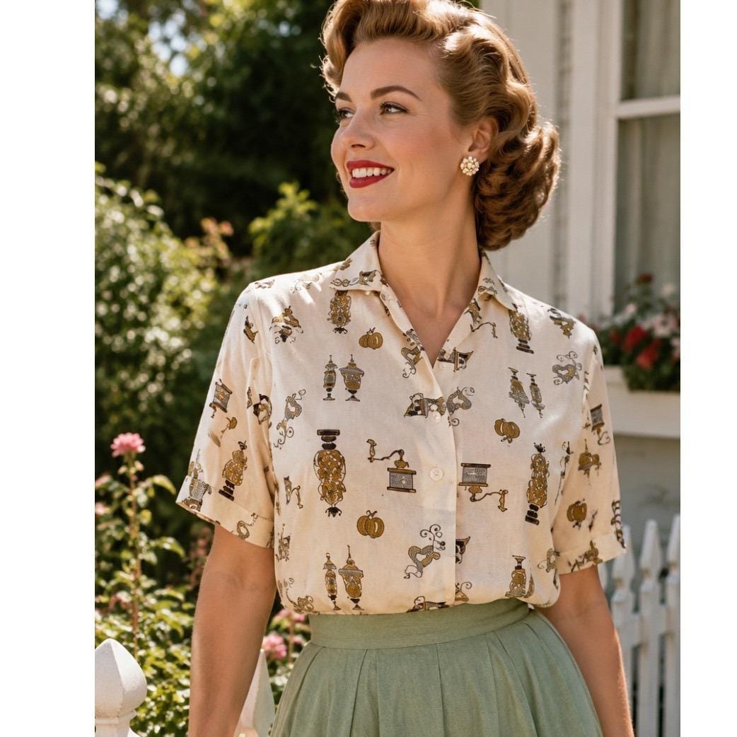 1950s Vintage Cotton Shirts - Etsy Canada