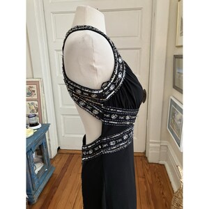 Robe longue noire Adrianna Papell vintage Y2K, robe de bal de promo (taille 7/8) image 5
