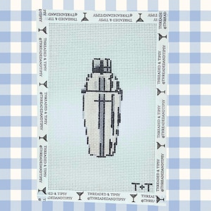 Cocktail Shaker Hand-Painted Needlepoint Canvas |  Canvas only!!!!!