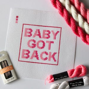 Baby Got Back Hand-Painted Needlepoint Canvas | Made to Order | CANVAS ONLY!!!!