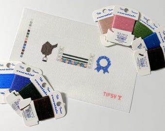 Hunter Jumper Trio canvas met naaldpunt