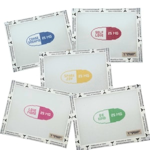 Happy Pill&#39;s 5 Canvas Set Printed Needlepoint Canvas | Made to order | 18 Mesh needlepoint, Printed Canvas and Chart, Kitted Needlepoint
