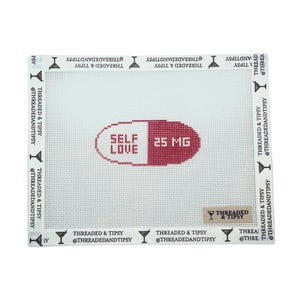 Self Love Pill Printed Needlepoint Canvas | Made to order | 18 Mesh needlepoint canvas design, Printed Canvas and Chart, Kitted Needlepoint