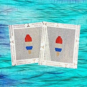 Blow Pop Popsicle Hand Painted Needlepoint Canvas | Made to order | CANVAS ONLY!!!! 13 Mesh needlepoint canvas design, beginner-friendly