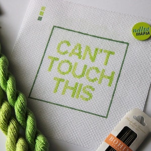 Needlepoint Canvas | Can&#39;t Touch This | Hand-Painted Needlepoint Canvas | Made to Order | CANVAS ONLY!!!!