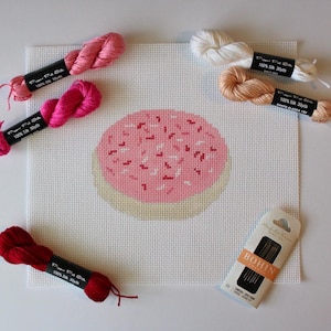 Sprinkle Cookie Hand-Painted Needlepoint Canvas | Made to Order | CANVAS ONLY!!!!