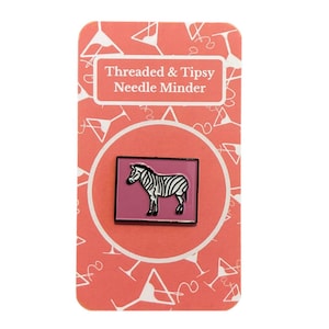 Zebra Needle Minder, Soft Enamel Magnetic Pin