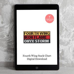 Digital Needlepoint Chart – Fourth Wing Book Spines Pattern | Fantasy Book Needlepoint | Bookish Stitch Chart | PDF Download