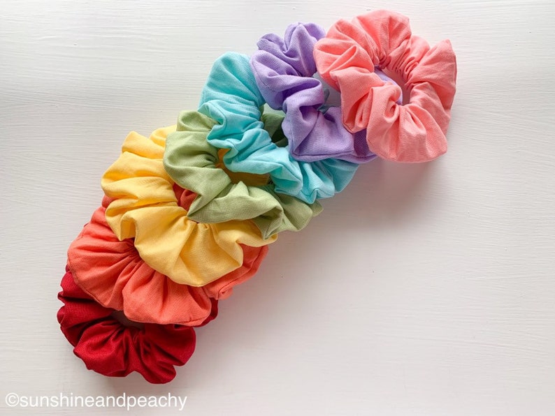 Rainbow Hair Scrunchie Set / Pack Scrunchies Assortment Etsy
