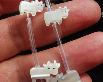 20 beads Real mother of pearl bird beads white animal beads supplies MOP animal jewelry beads 4x15mm 6x15mm 10X2mm beads