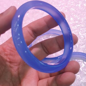 Natural agate Royal blue Swiss  blue Jade Bangle- Green Jadeite Jade Bangle Bracelet Lady bracelet Hand carving 56-62mm