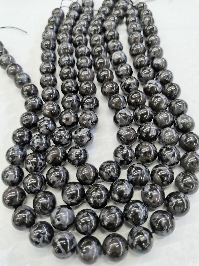 Genuine Indigo Gabbro Jewelry Purple blue black Round Beads Aka Mystic Merlinite 6mm 8mm 10mm 12mm 16inch for bracelet-necklace DIY