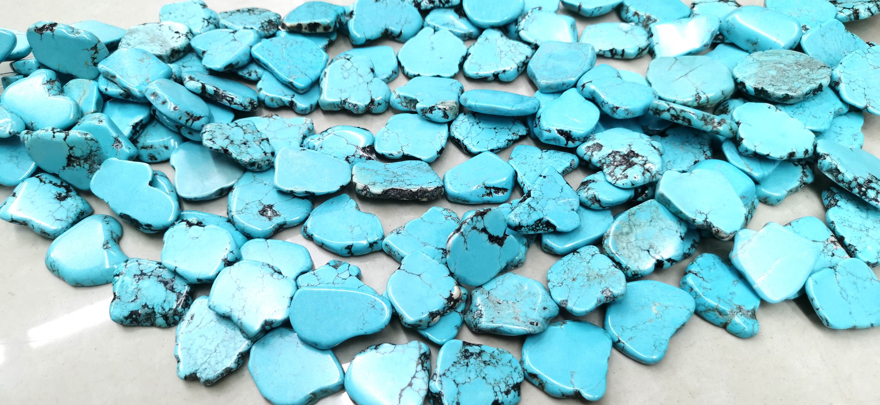 LOT 20pcs Matrix Turquoise Stone Freeform Slab Nugget Magnesite ...