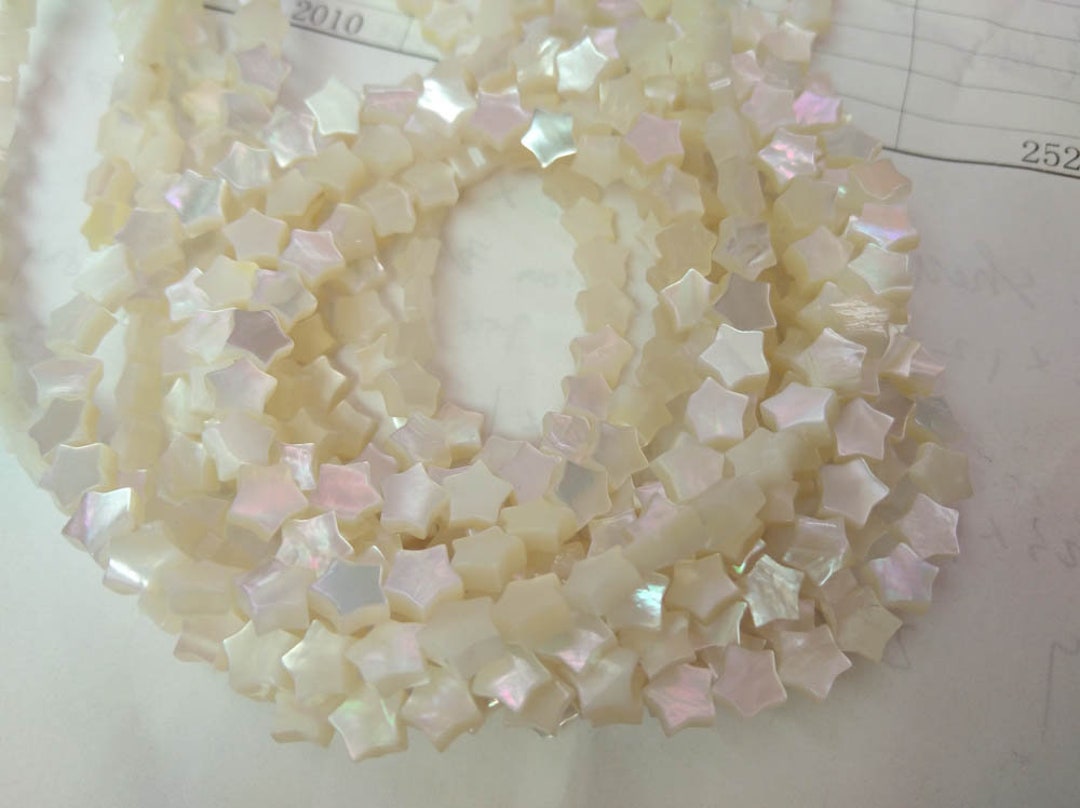 Shell Pearls Star 50pcs Natural Pearl Shell Star Shaped Beads 8mm - Etsy