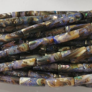 Purple Paua Abalone Shell, Bar Shape Abalone Beads 13x5mm, Rainbow ...