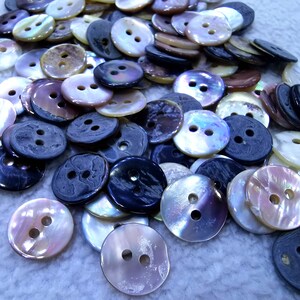 12mm Genuine Purple Red -grey Black Shell Buttons - Mother of Pearl ...