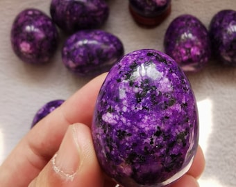 40X30mm(1.6&quot;)  Polished Deep Purple Sugilite Egg, Love Stone,  Healing Energies Cabochons,Gemstone,Prayer sphere  Loose Stone,Semi Precious