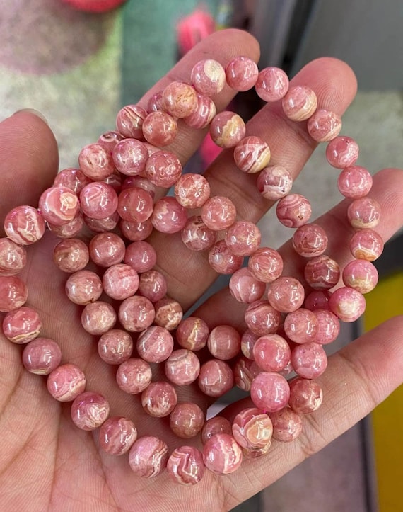 Rhodochrosite Stretchy Bracelets Rhodochrosite Stretchy Bracelets