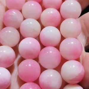 16inch Peach pink jade Jadeite gemstone  round beads  4mm 6mm 8mm 10mm 12mm For jewelry making