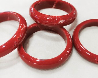 AAA Red Coral Bangle,band 54-64mm,coral Bangles ,handmade