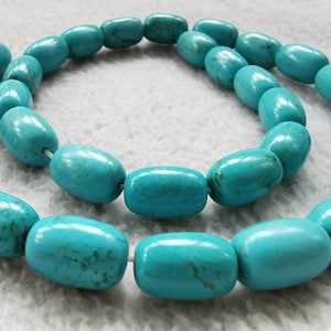 20mm bis 4mm Blau Türkis Perlen Fass Trommel Reis Ei fallen lose Perlen 16-Zoll Für Ohrringe-Halskette-Armband Charme Perle