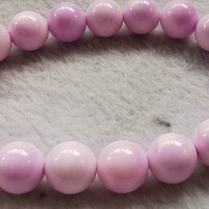 AAA Purple lilace pink Queen conch Stretch Bracelet jewelry round ball 6-12mm red shell beads for bracelet-necklace DIY 8inch