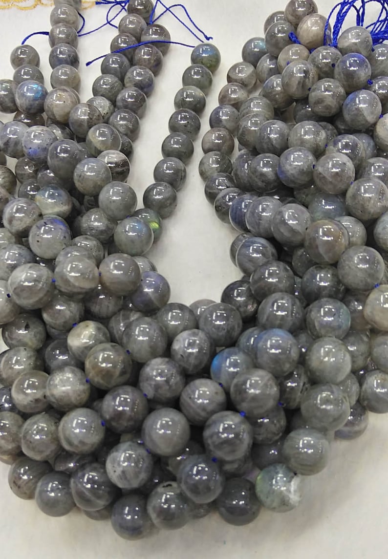 high quality Genuine Labradorite gemstone blue flashy round loose beads jewelry gift 16inch 4-12mm