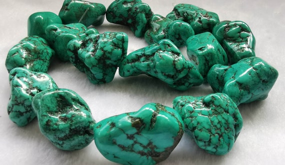 16inch stabilized Turquoise Crystal Tumbled Gemstones in - Etsy