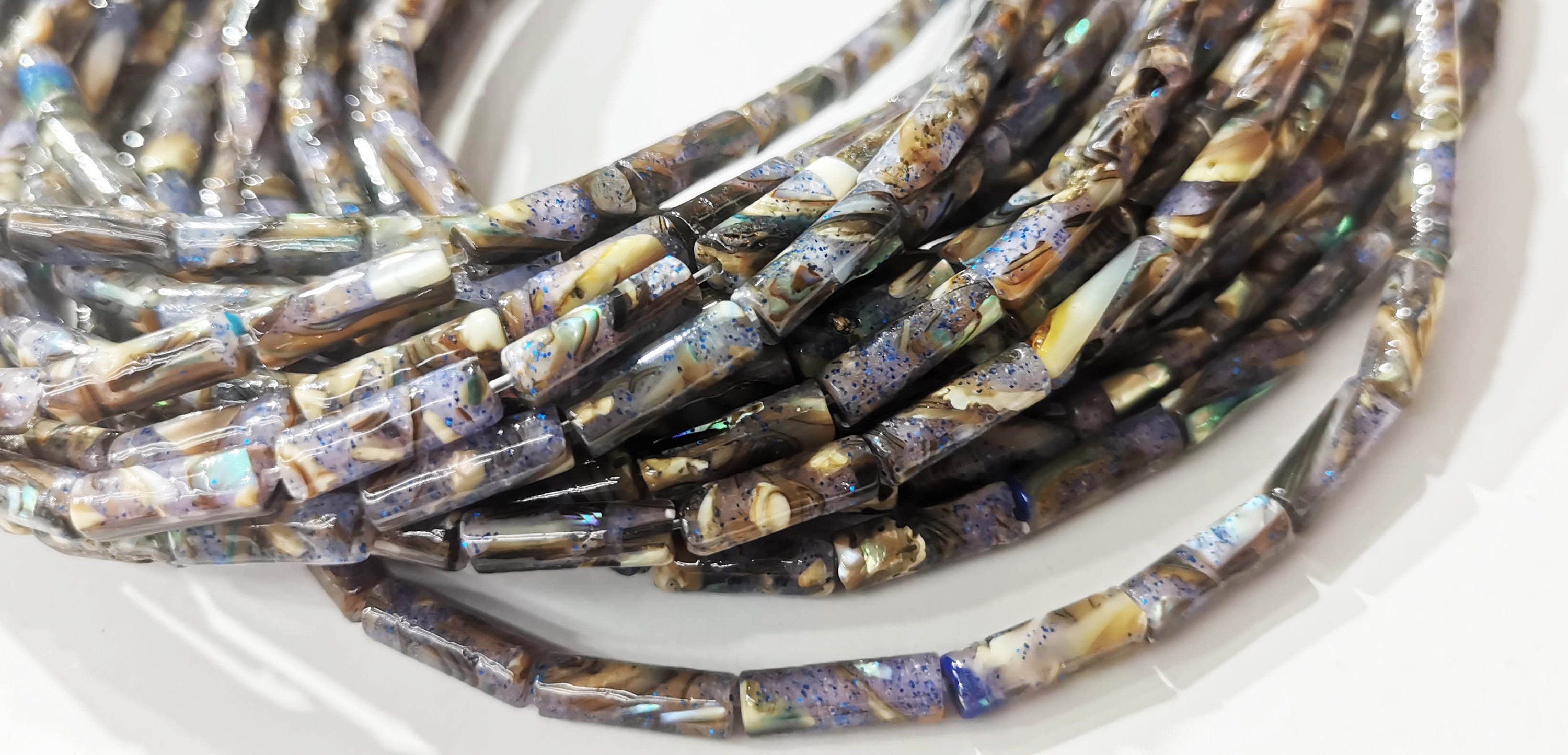 Purple Paua Abalone Shell Bar Shape Abalone Beads 13x5mm - Etsy