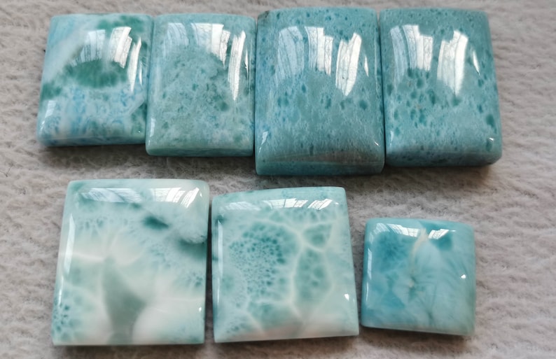 Wholeale 10PCS Rare Larimar Cabs freeform heart Rectangle teardrop oval Dolphin stone blue pectolite loose larimar pendant gemstones