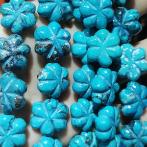 TURQUOISE Carved Crystal  20mm Matrix Arizona turquoise Cabochon Flat Pumpkin sunflower Carved - healing crystals - turquoise for jewellery