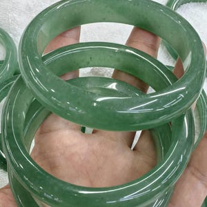 Large Natural Green Aventurine Bangle Bracelet | Energy Healing Bracelet- Elegant gemstone gift for her | Agate bangle | Green Bangle Lady