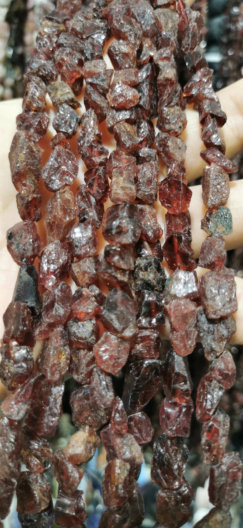 16inch Natural Rough,nugget 6-14 MM Genuine Garnet Gemstone Rough,Raw Red Garnet,Healing Crystal Garnet Gemstone,Untreated Red Garnet Rough