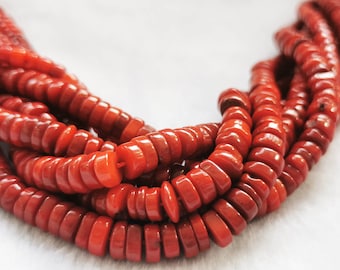 Collier Ancien En Corail Début 20ème Siècle - 3 Rangs, Bijou Vintage