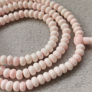 108pcs Natural Pink queen conch prayer beads / 6mm 8mm rondelle  round beads Necklace / Meditation buddha / Prayer beads / tibetan mala