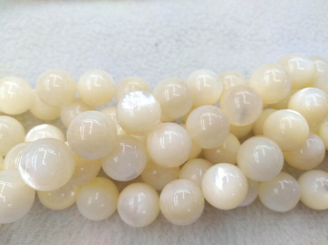 Shell Pearl Round 16inch Strand Genuine Pearl Shell Ewelry Round Ball Ocean Shell Beads ...