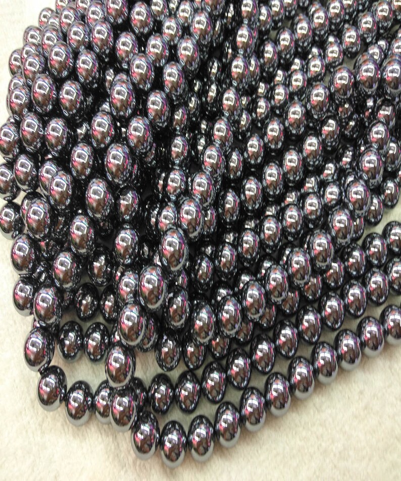 16inch Genuine Hematite Beads Grade AAA Natural Gemstone Round Etsy