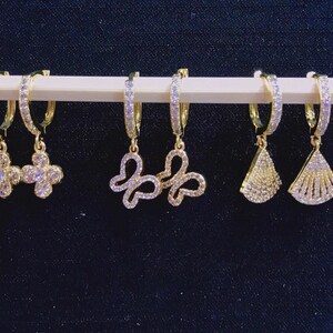 Batch Sterling silver hoops, earrings, dainty hoops, huggies earrings, pave ring hoops,  cartilage earrings