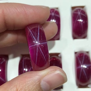 Rare star flashy Smooth Polished~~Ruby Corundum Gemstone Rings Circle  Round Beads Ruby Round 8-9US 1pcs