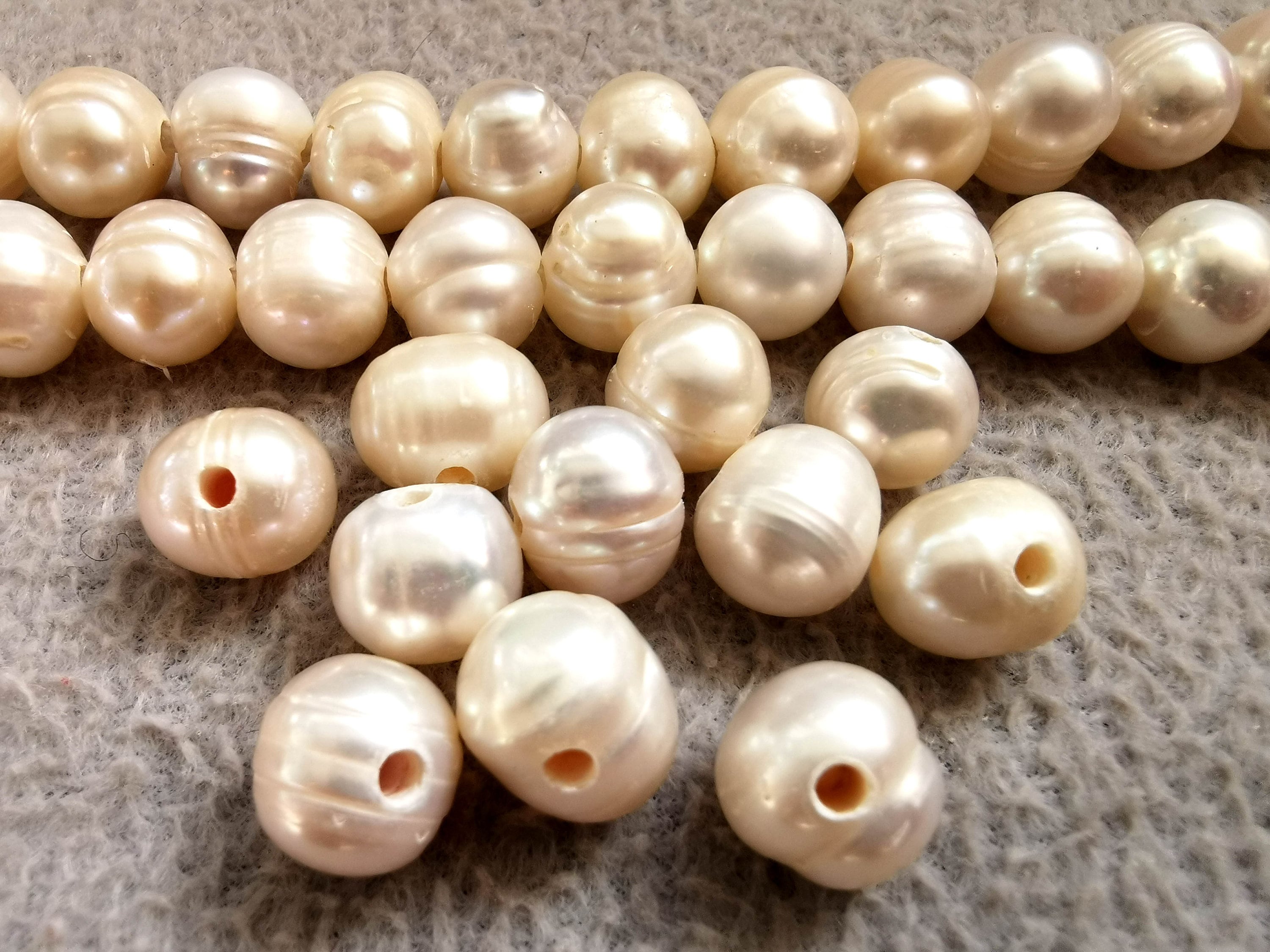 2.2mm Large Hole Pearls Genuine Freshwater Pearls High Etsy