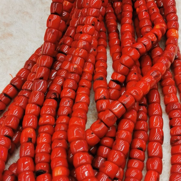 Long 20inch  Coral Beaded Jewelry Red Corals Gift For  Necklace Minimalist Coral Necklace Rondelle Corals 8-16mm