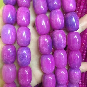 16nch Sugilite purple red  jade jewelry barrel drum loose beads 10x14mm 13x18mmor jewelry making for bracelet-necklace