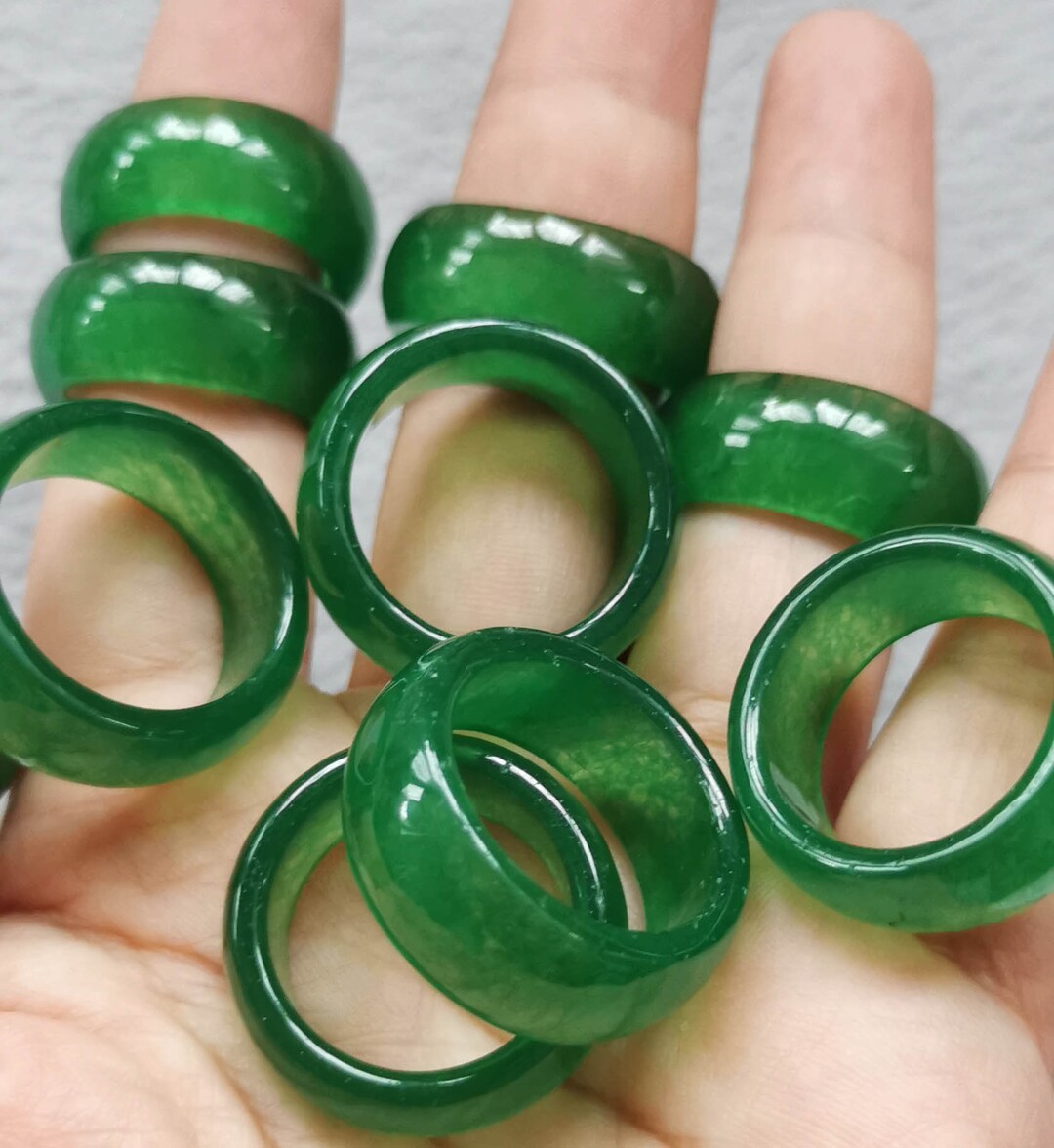 High Quality Canadian Jade Narrow Band Ring 6mm - Ring - Jade Ring